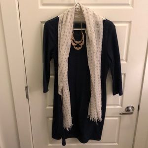 Navy Quarter Sleeve Dress